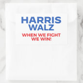 Harris Walz 2024 - Wenn wir kämpfen Wir gewinnen! Rechteckiger Aufkleber (Tasche)