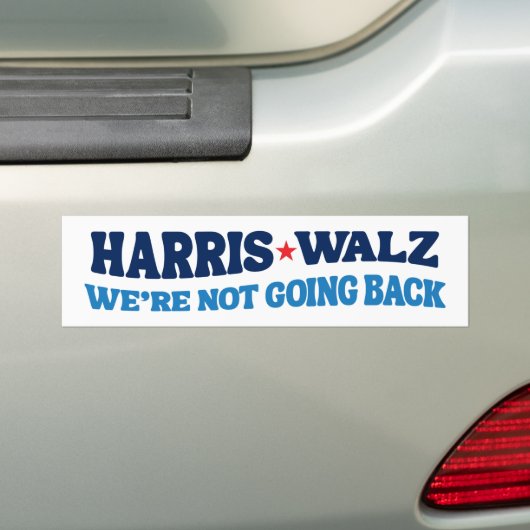 Harris Walz 2024 Wir gehen nicht zurück Autoaufkleber (Auf Auto)
