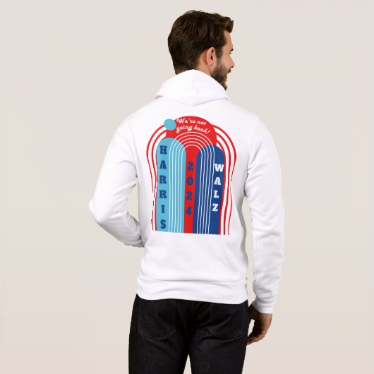 Harris Walz 2024 Wir gehen nicht zurück! Hoodie (Schwarz voll)