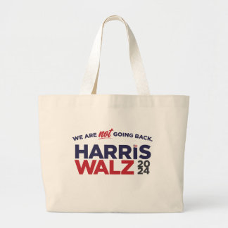 Harris/Walz 2024: Wir gehen nicht zurück! Jumbo Stoffbeutel