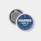 Harris Walz 2024 Wir gehen nicht zurück Magnet (Vorderseite/Rückseite)