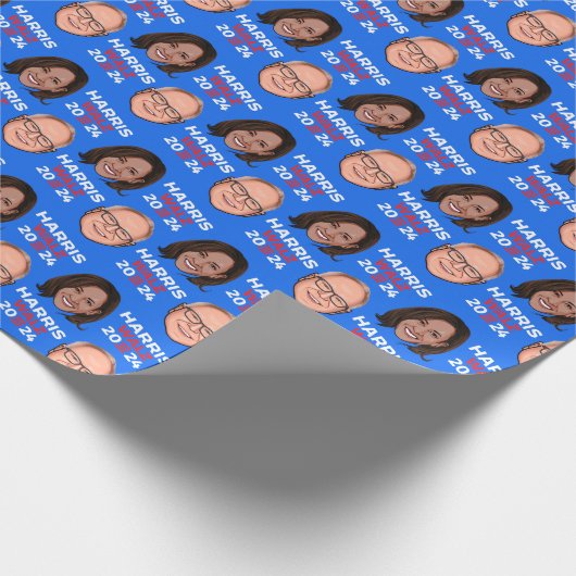 Harris Walz 2024 Wrapping Paper Geschenkpapier (Ecke)