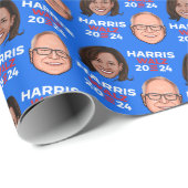 Harris Walz 2024 Wrapping Paper Geschenkpapier (Rolleneckpunkt)