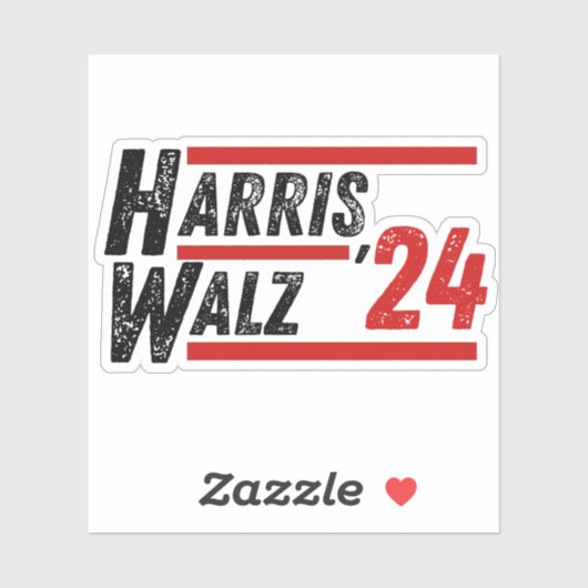 Harris Walz ' 24 Aufkleber (Blatt)