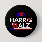 Harris Walz 24 Harry Balz 2024 Meme Democratics Button (Vorderseite)
