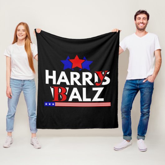 Harris Walz 24 Harry Balz 2024 Meme Democratics Fleecedecke (Beispiel)