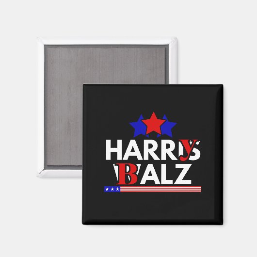 Harris Walz 24 Harry Balz 2024 Meme Democratics Magnet (Vorderseite/Rückseite)