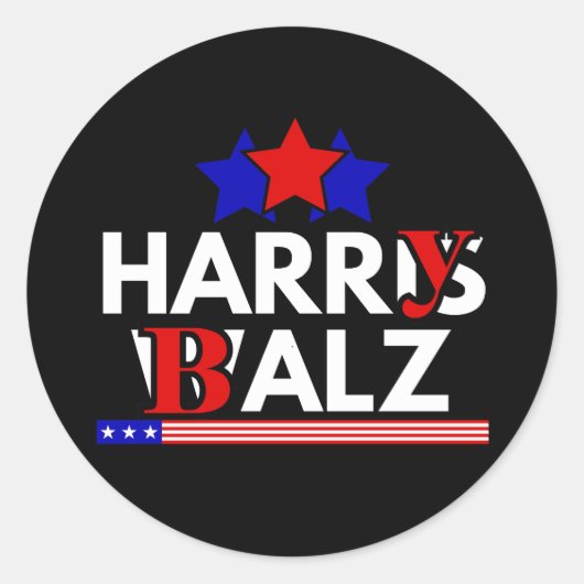 Harris Walz 24 Harry Balz 2024 Meme Democratics Runder Aufkleber (Vorderseite)