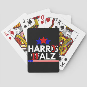 Harris Walz 24 Harry Balz 2024 Meme Demokraten Spielkarten