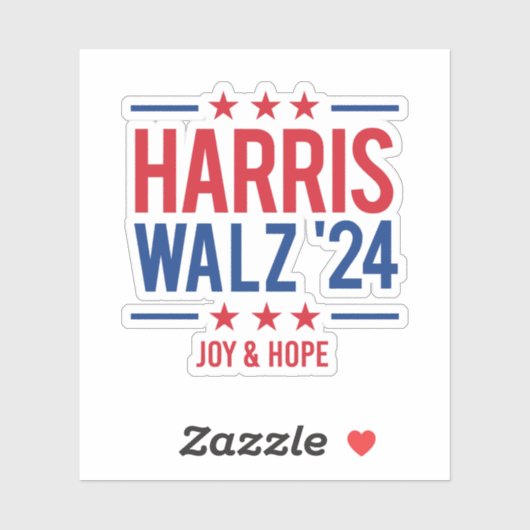 Harris Walz '24 - Joy and Hope Aufkleber (Blatt)