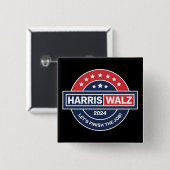 Harris Walz 24 Kamala Harris Frau Präsidentin 2024 Button (Vorne & Hinten)
