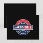 Harris Walz 24 Kamala Harris Frau Präsidentin 2024 Postkarte (Vorne/Hinten)