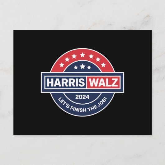 Harris Walz 24 Kamala Harris Frau Präsidentin 2024 Postkarte (Vorderseite)