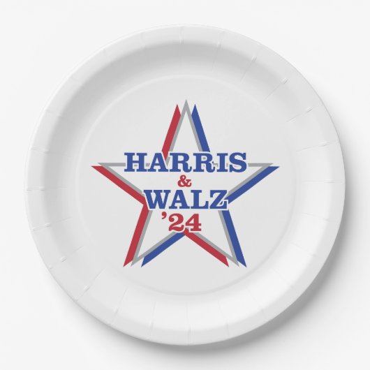 HARRIS & WALZ '24 Paper Tellers Pappteller (Vorderseite)