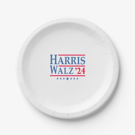Harris Walz 24 Pappteller (Vorderseite)