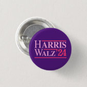 Harris Walz '24 Pink Button (Vorne & Hinten)