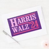 Harris Walz '24 Pink Rechteckiger Aufkleber (Umschlag)