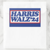 Harris Walz '24 Rechteckiger Aufkleber (Tasche)