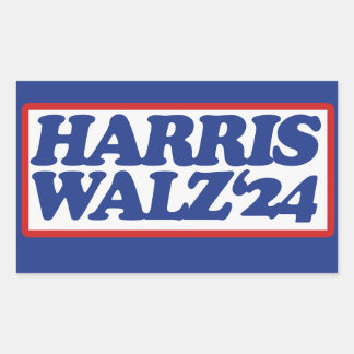 Harris Walz '24 Rechteckiger Aufkleber