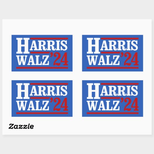 Harris Walz '24 Rechteckiger Aufkleber (Blatt)