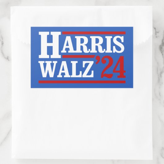 Harris Walz '24 Rechteckiger Aufkleber (Tasche)