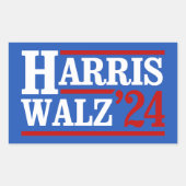 Harris Walz '24 Rechteckiger Aufkleber (Vorderseite)