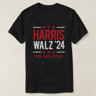 Harris Walz '24 - Truth Hope Decency T-Shirt