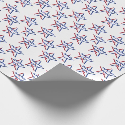 HARRIS & WALZ '24 Wrapping Paper Geschenkpapier (Ecke)