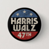 Harris Walz 47. Präsident USA Amerika 2024 Button (Vorderseite)