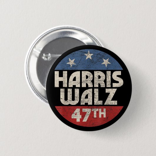 Harris Walz 47. Präsident USA Amerika 2024 Button (Vorne & Hinten)