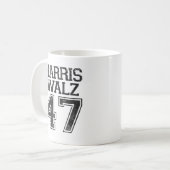 Harris Walz 47. Präsident Vintag Kaffeetasse (Vorderseite Links)