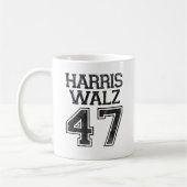 Harris Walz 47. Präsident Vintag Kaffeetasse (Links)