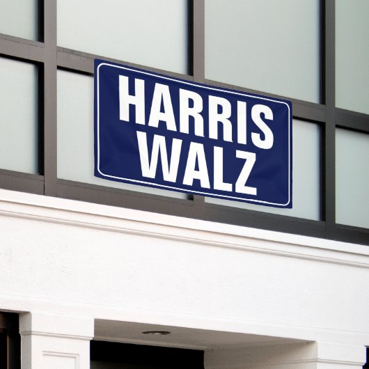 Harris-Walz Banner (Äußeres Gebäude)