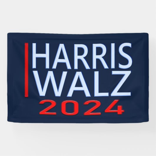 Harris Walz Banner zur Präsidentschaftswahl 2024 (Horizontal)
