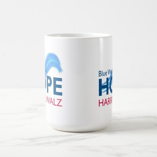 Harris Walz Blue Wave of Hope Kaffeetasse (Mittel)