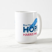 Harris Walz Blue Wave of Hope Kaffeetasse (VorderseiteRechts)