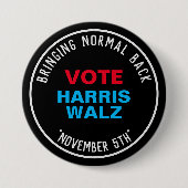 HARRIS WALZ bringt NORMALE Zurück-Kampagne Button (Vorderseite)