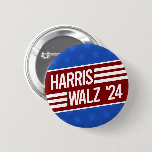 Harris Walz Button (Vorne & Hinten)