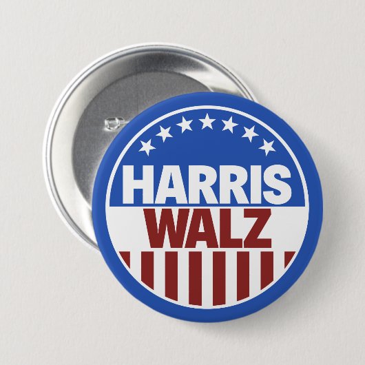 Harris Walz Button (Vorne & Hinten)