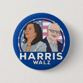 Harris Walz Button (Vorderseite)