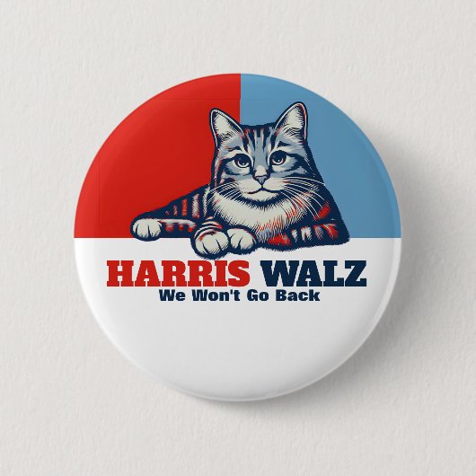 Harris Walz Campaign Button (Vorderseite)