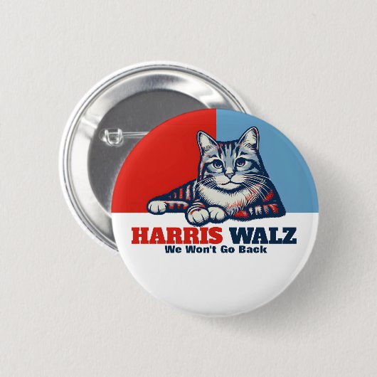 Harris Walz Campaign Button (Vorne & Hinten)