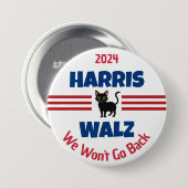 Harris Walz Campaign Button (Vorne & Hinten)