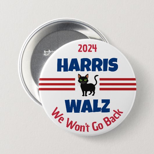 Harris Walz Campaign Button (Vorne & Hinten)