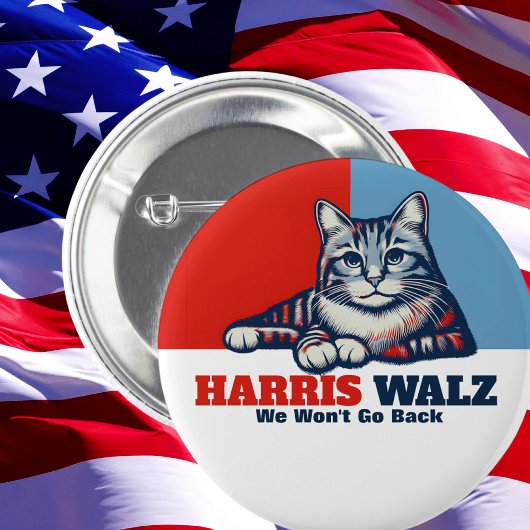 Harris Walz Campaign Button