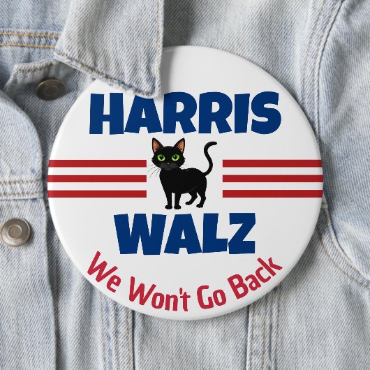 Harris Walz Campaign Magnet Button (Beispiel)
