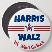 Harris Walz Campaign Magnet Button (Vorne & Hinten)