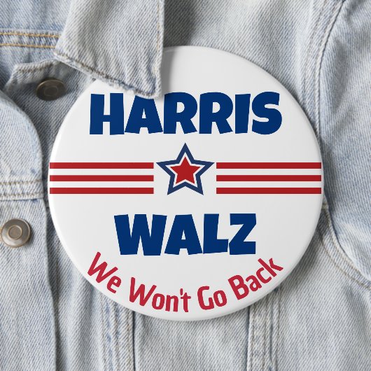 Harris Walz Campaign Magnet Button (Beispiel)