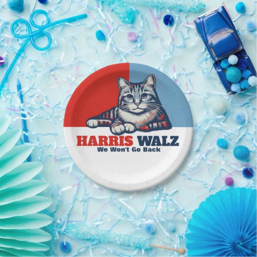 Harris Walz Campaign Pappteller (Party)