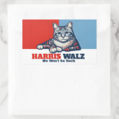 Harris Walz Campaign Rechteckiger Aufkleber (Tasche)